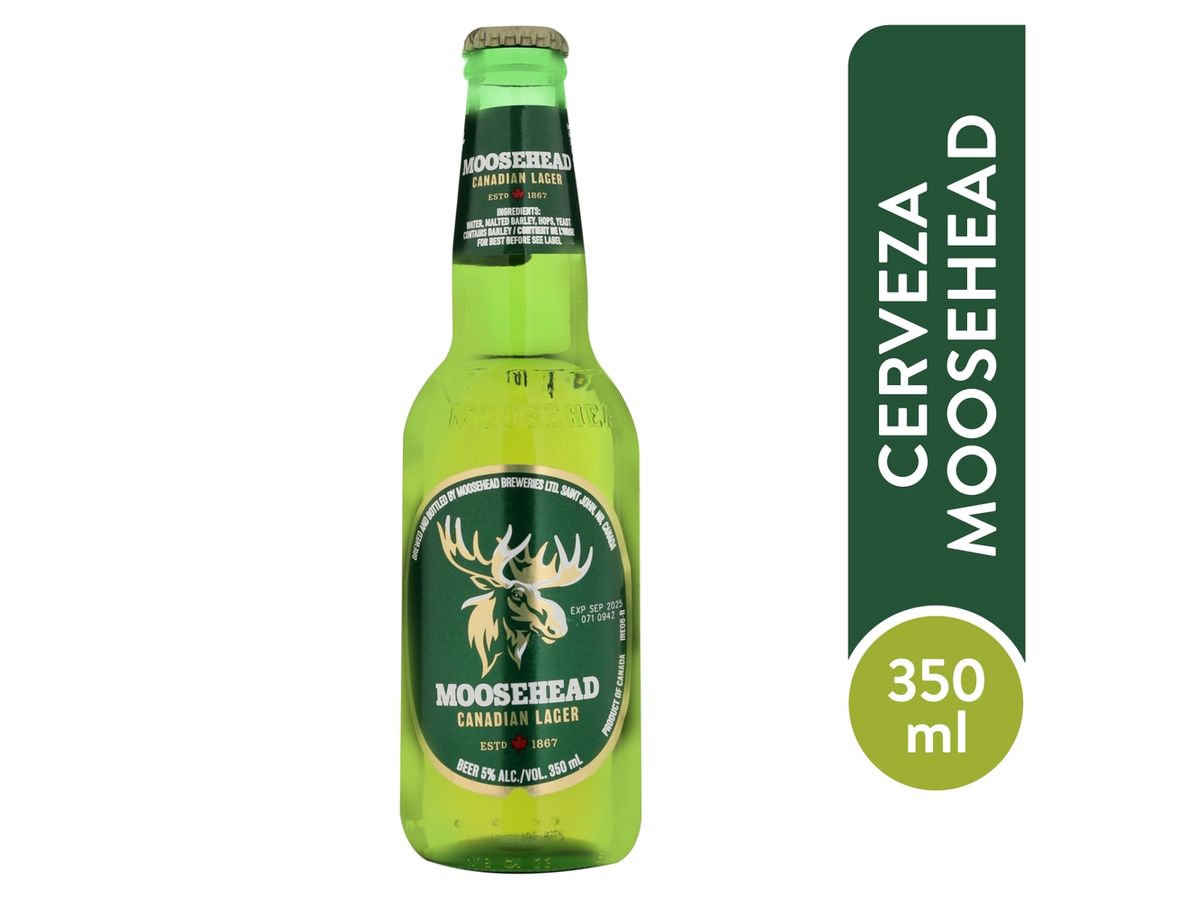Cerveza Moosehead lager en botella - 350 ml