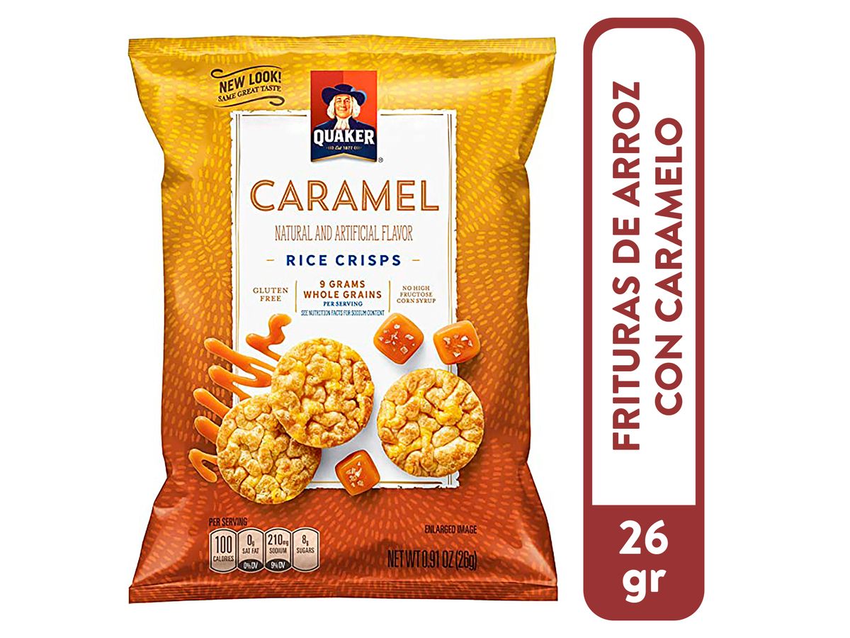 Snacks Quaker Mini Rice Crisps Caramelo -200 g