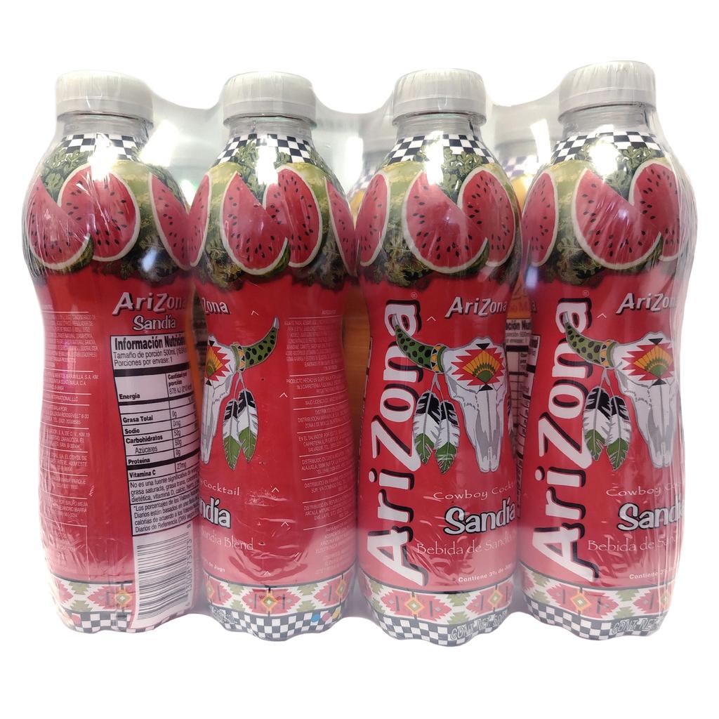 Arizona Bebidas Surtidas Sabor a Sandía, Mango y Té Verde 12 Unidades / 500 mL