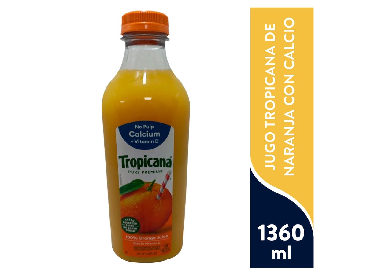 Jugo de naranja Tropicana con calcio - 1360 ml
