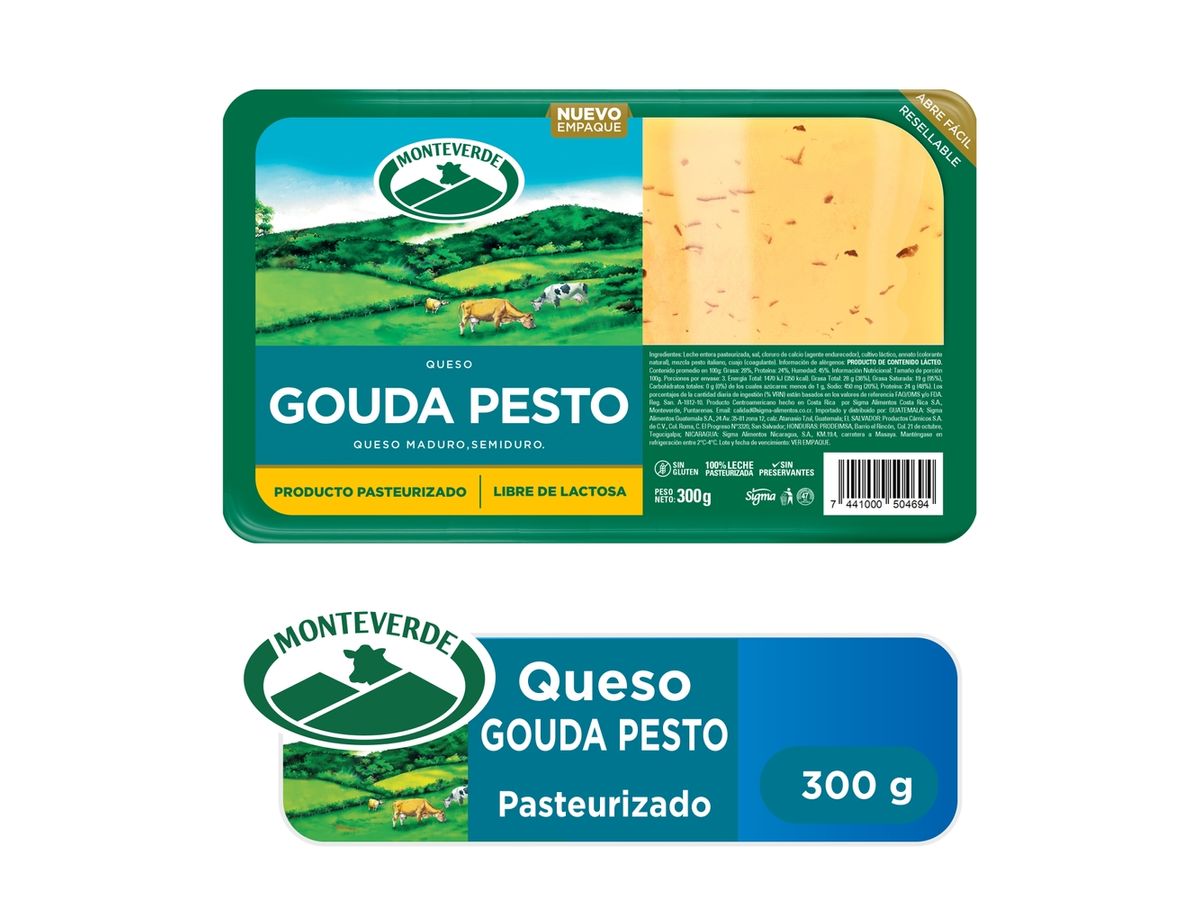 Queso Gouda Monteverde con Pesto - 300 g