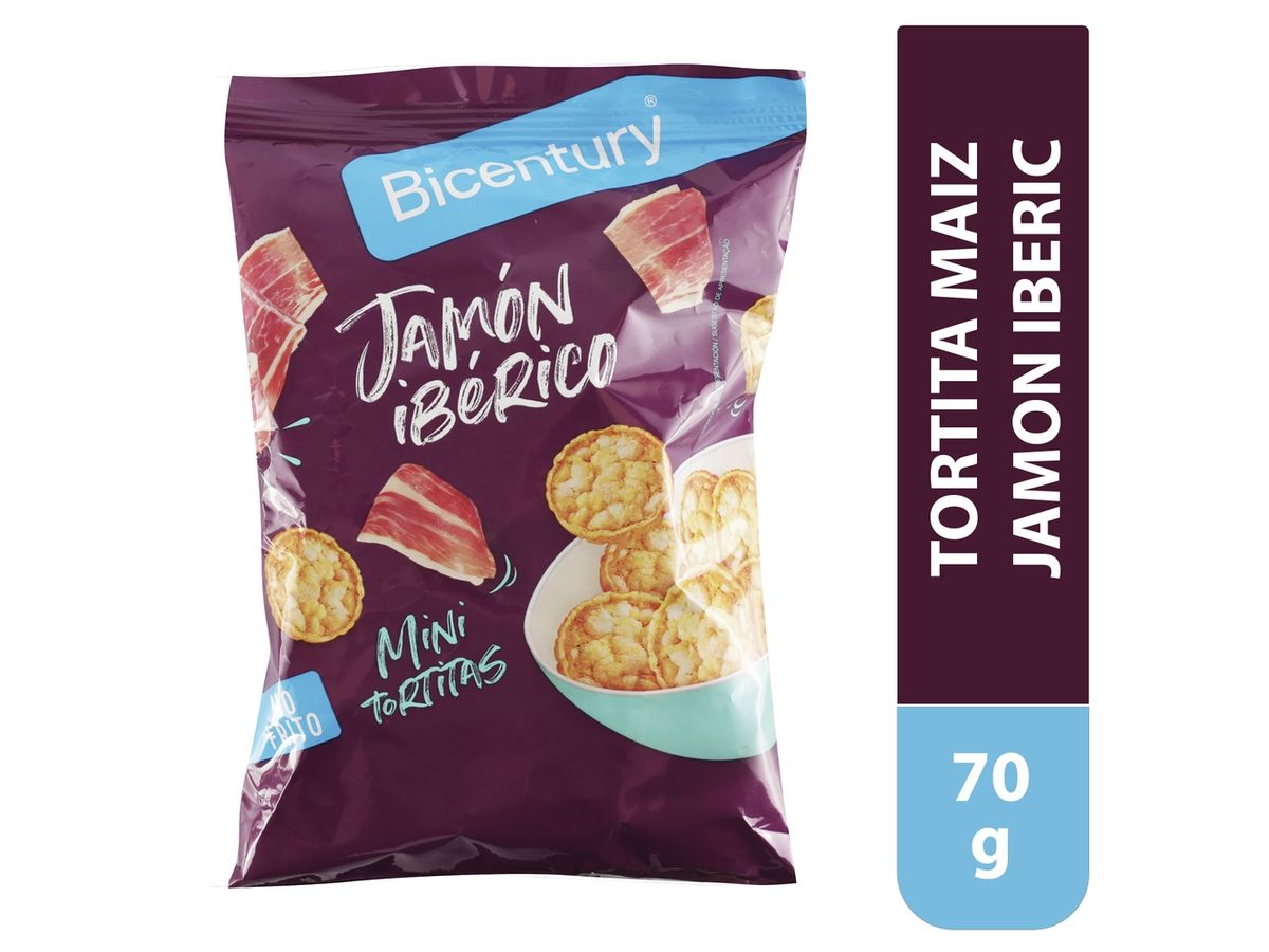 Tortita Bicentury maíz con jamón iberico - 70 g