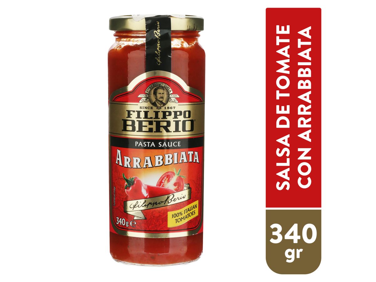 Salsa tomate Filippo Berio con arrabiata - 340 g