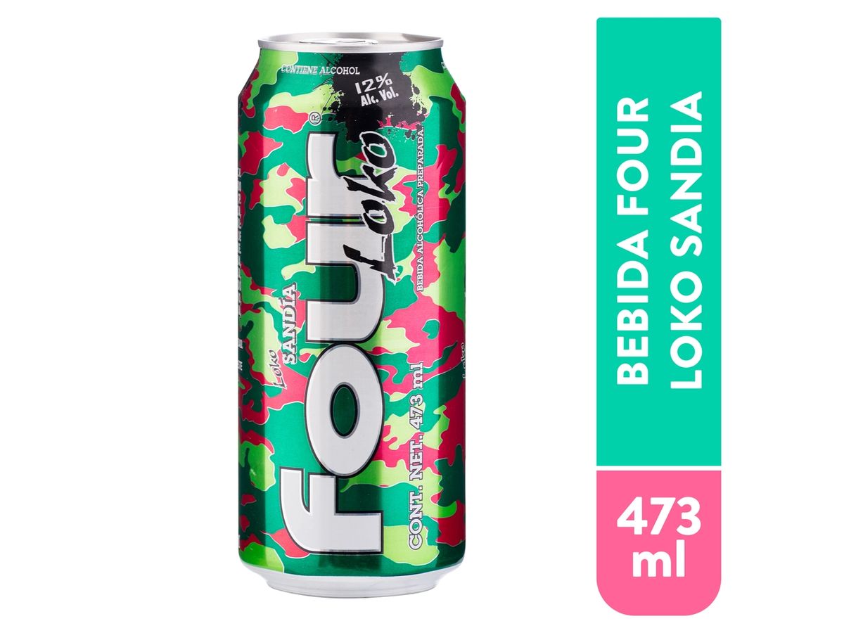 Bebida alcohólica Four Loko sabor sandía - 473 ml