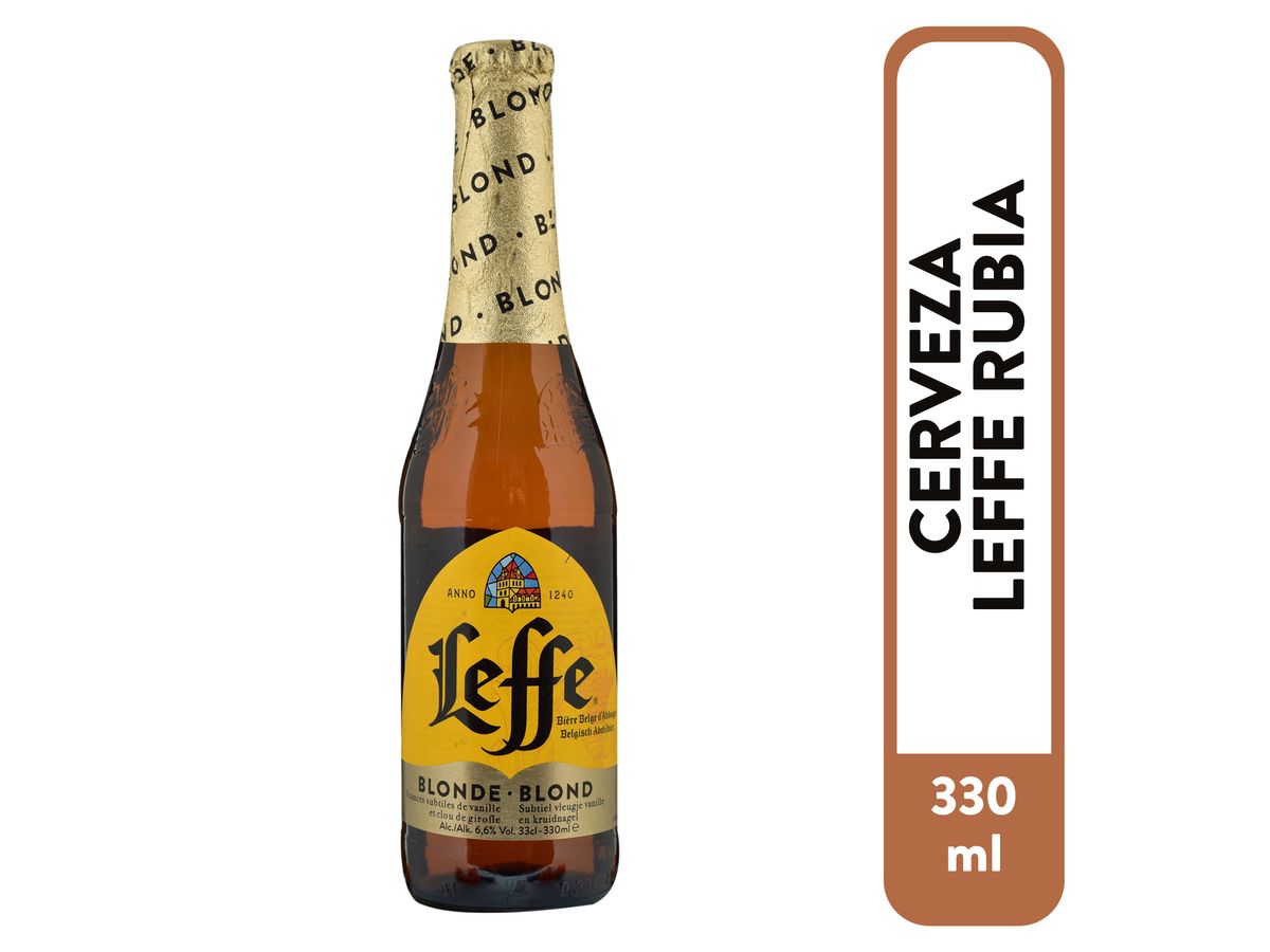 Cerveza Leffe rubia botella - 330 ml