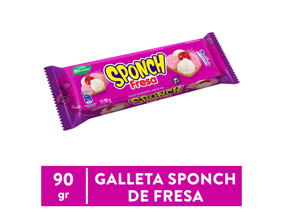 Galleta Sponch Sabor Fresa - 90 g