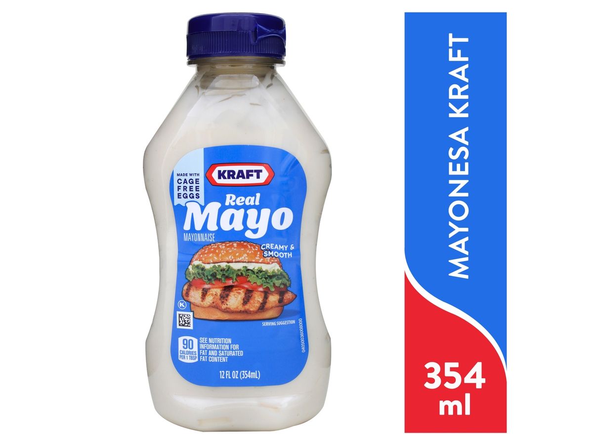 Mayonesa Kraft real mayo cremosa y suave - 340 g