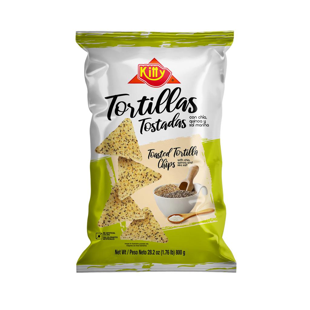 Kitty Tortillas Tostadas con Chía, Quinoa y Sal Marina 800 g / 1.76 lb