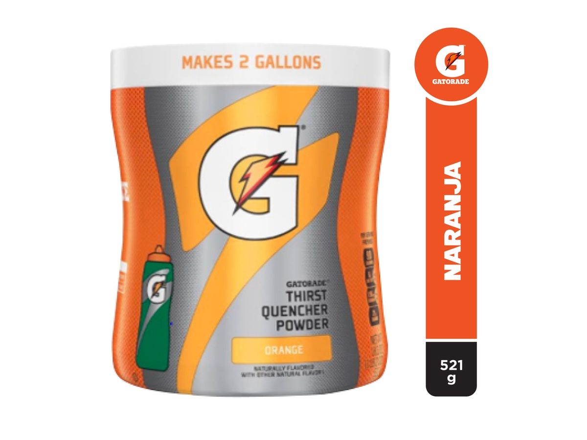 Hidratante Gatorade naranja en polvo - 521 g