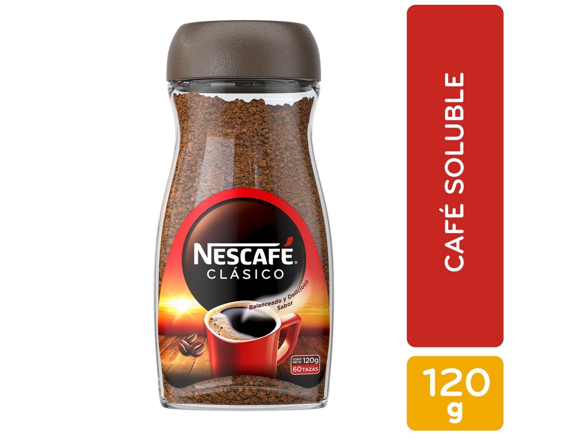 Café Nescafe Clásico  Instantáneo Frasco - 120 g