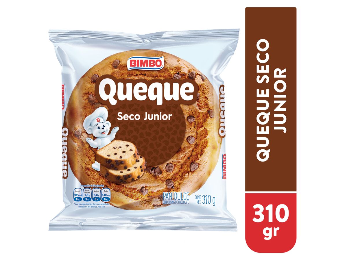 Queque Bimbo seco con chispas de chocolate - 310 g