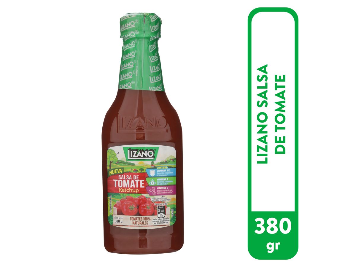 Salsa Lizano kétchup de tomate en botella - 380 g