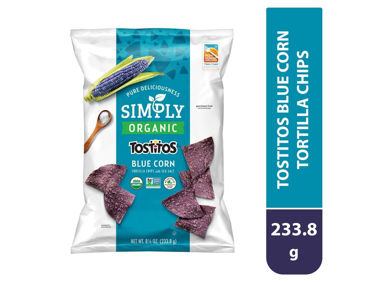 Snack Tostitos blue corn con sal marina - 233.8 g
