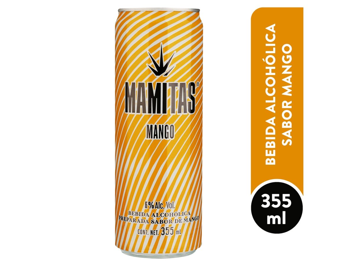 Bebida Mamitas alcohólica sabor  mango - 355 ml