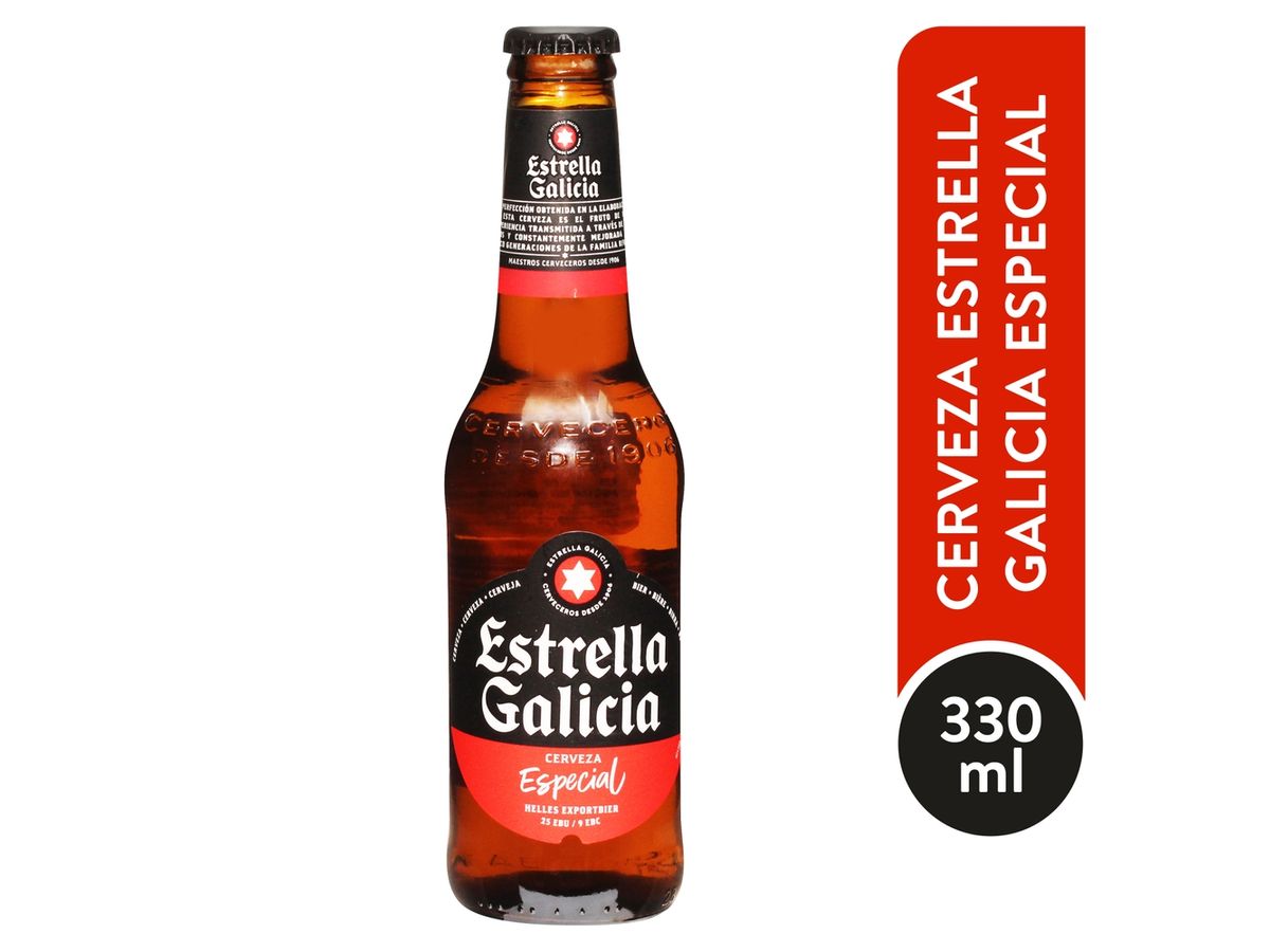 Cerveza Estrella Galicia especial botella de vidrio - 330 ml