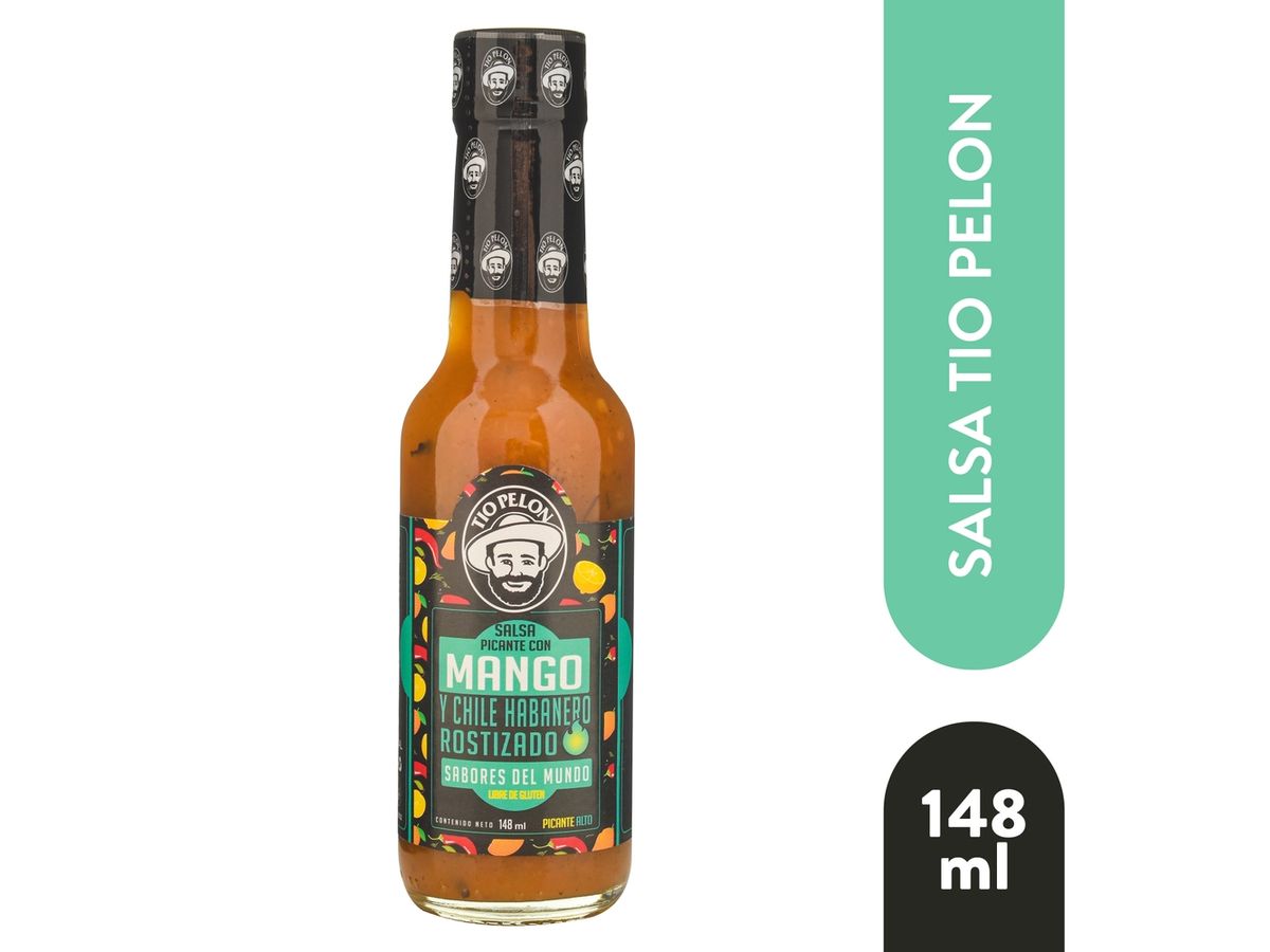 Salsa Tío Pelón con mango y chile habanero rostizado - 148 ml