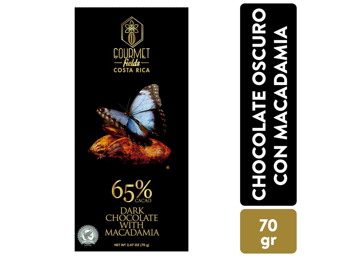 Chocolate oscuro Gourmet fields con macadamia - 70 g