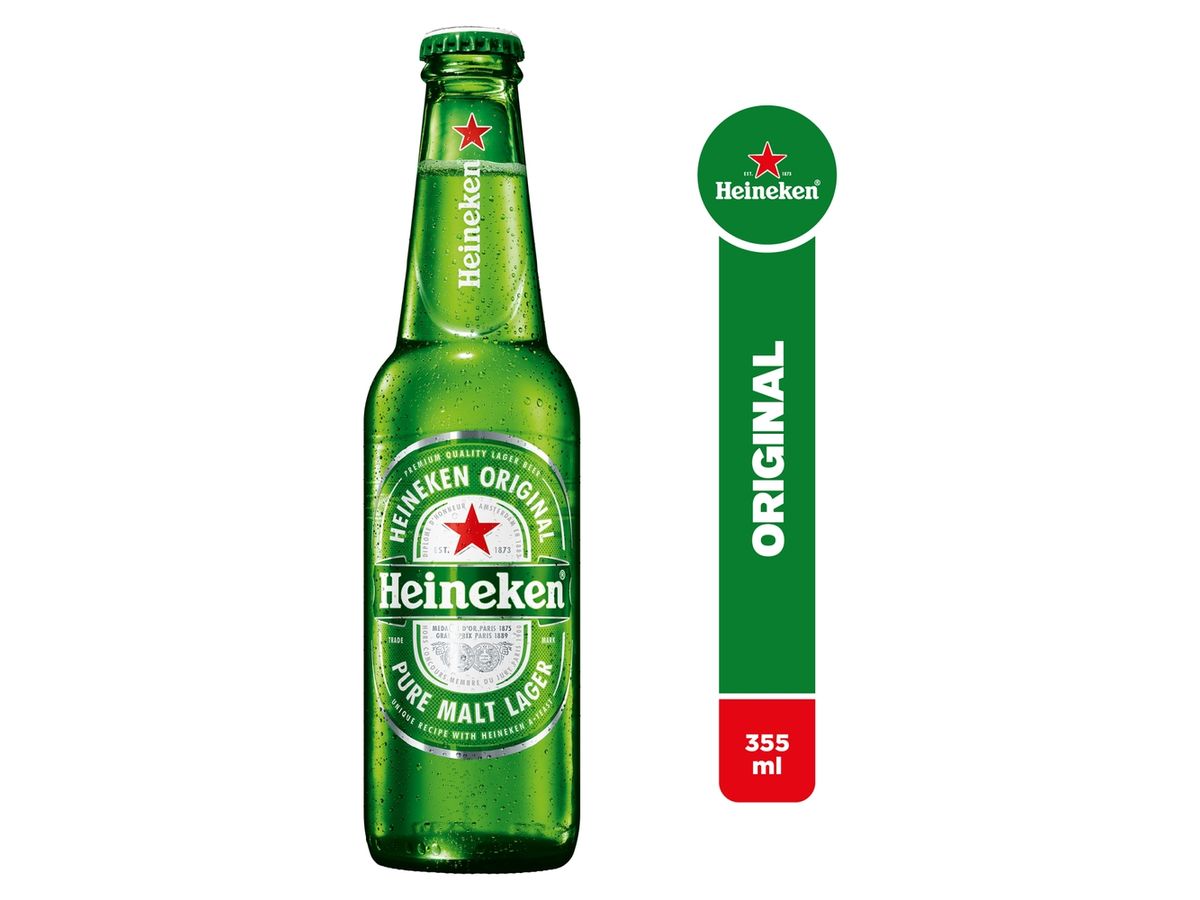Cerveza Heineken pura de malta con 5% vol - 355 ml