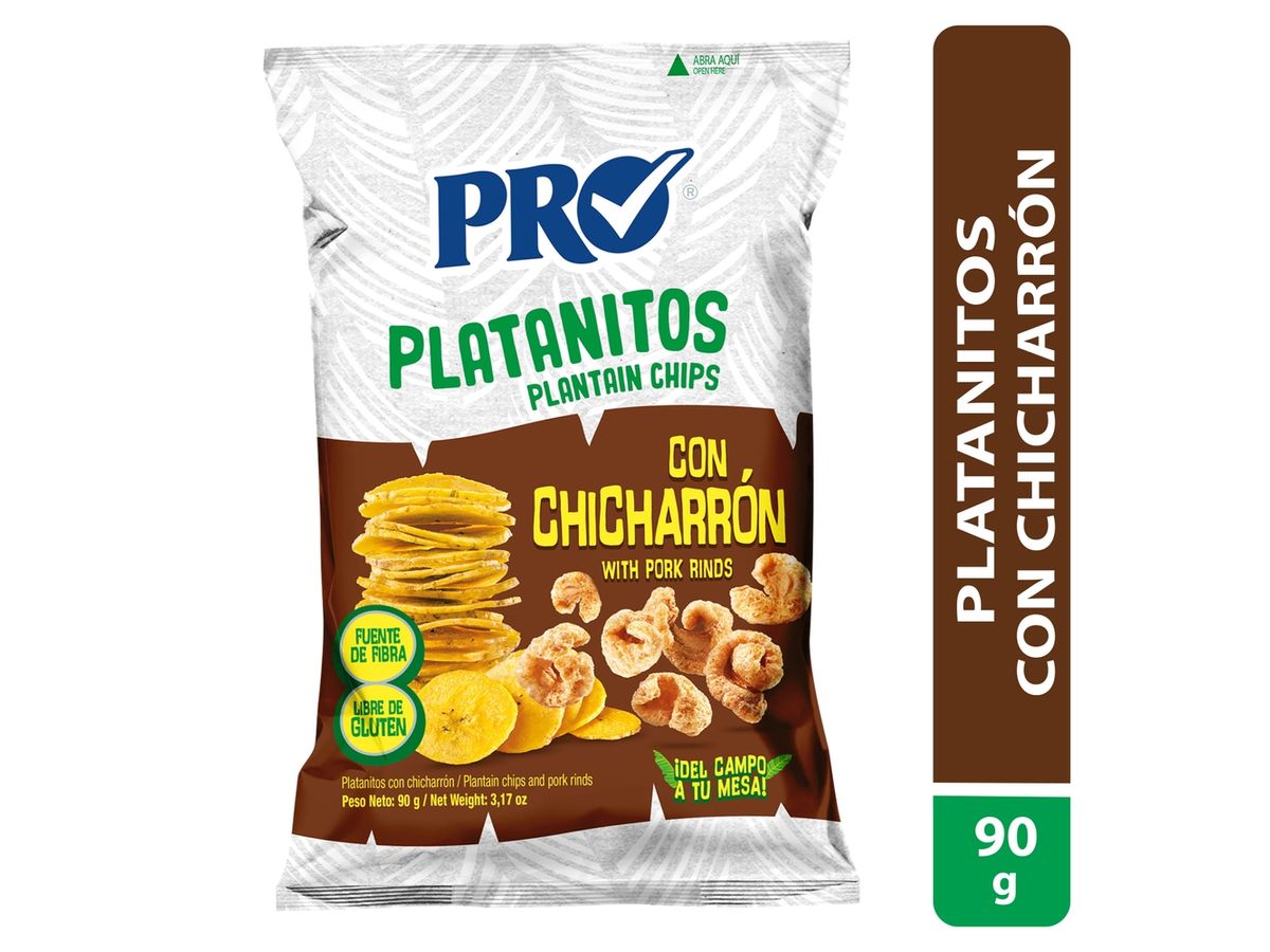 Platano Pro con chicharron -90 g