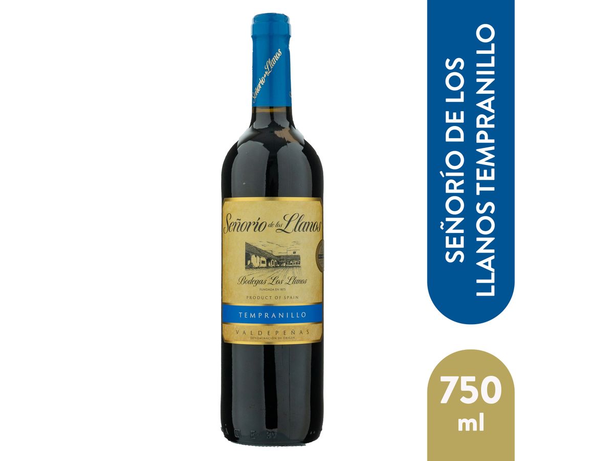 Vino Tinto Señorio De Los Llanos Tempranillo -750ml