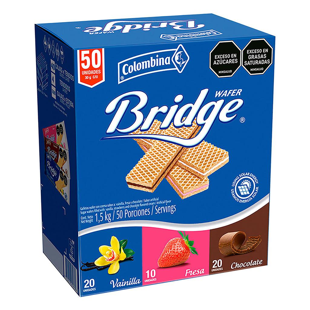 Bridge Galletas Wafer Surtida 50 Unidades / 30 g / 1.06 oz