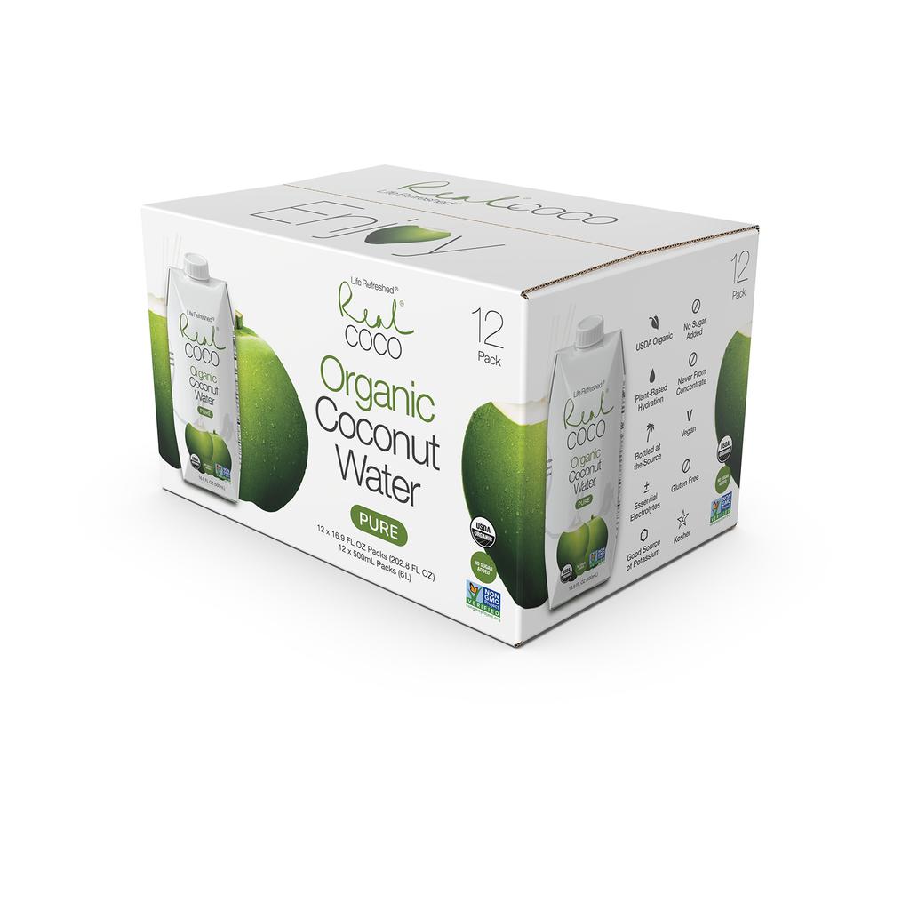 Real Coco Agua Orgánica de Coco / 500 mL / 17 oz