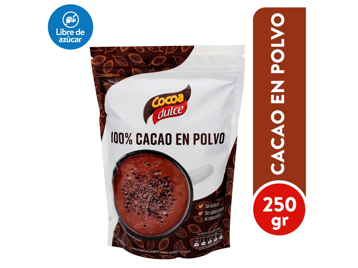 Mezcla Para Bebida Cocoa Dulce Pura 100% Cacao Sin Azúcar - 250 g