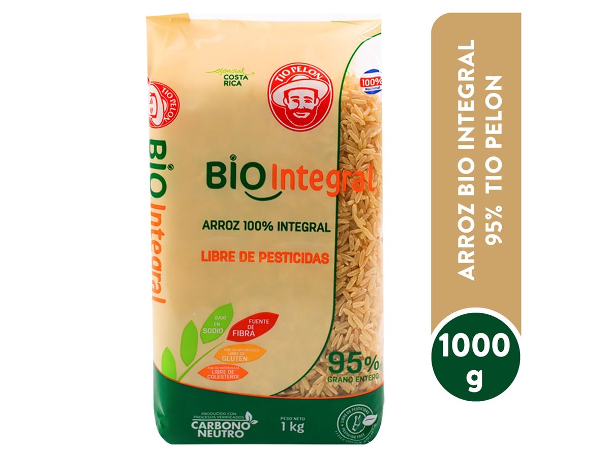 Arroz bio integral Tío Pelón 95% grano entero - 1000 g