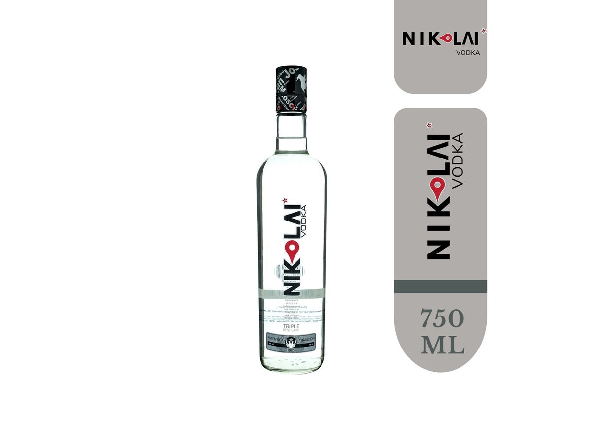 Vodka Nikolai etiqueta negra botella - 750 ml