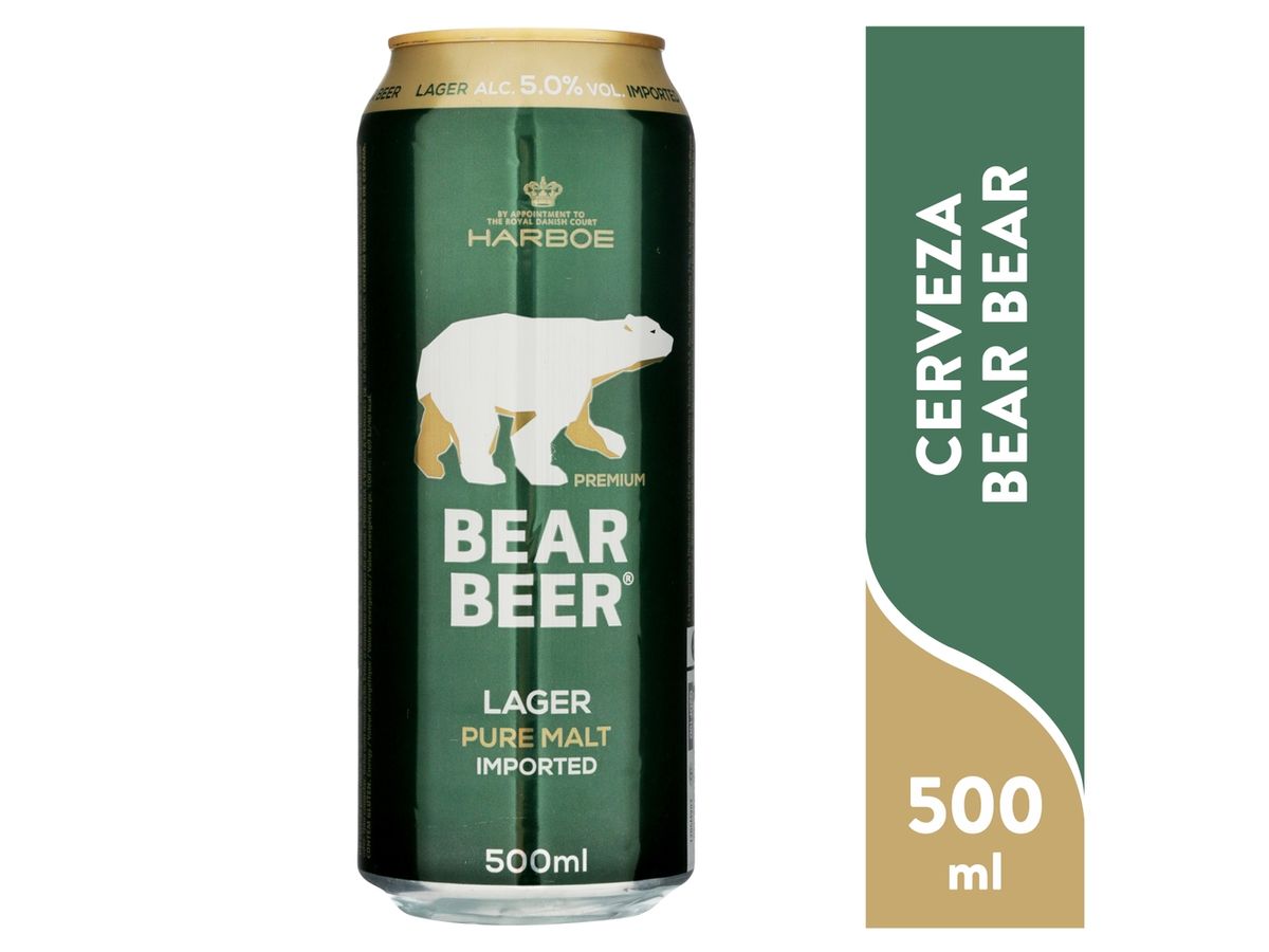 Cerveza Bear Beer lager en lata - 500 ml