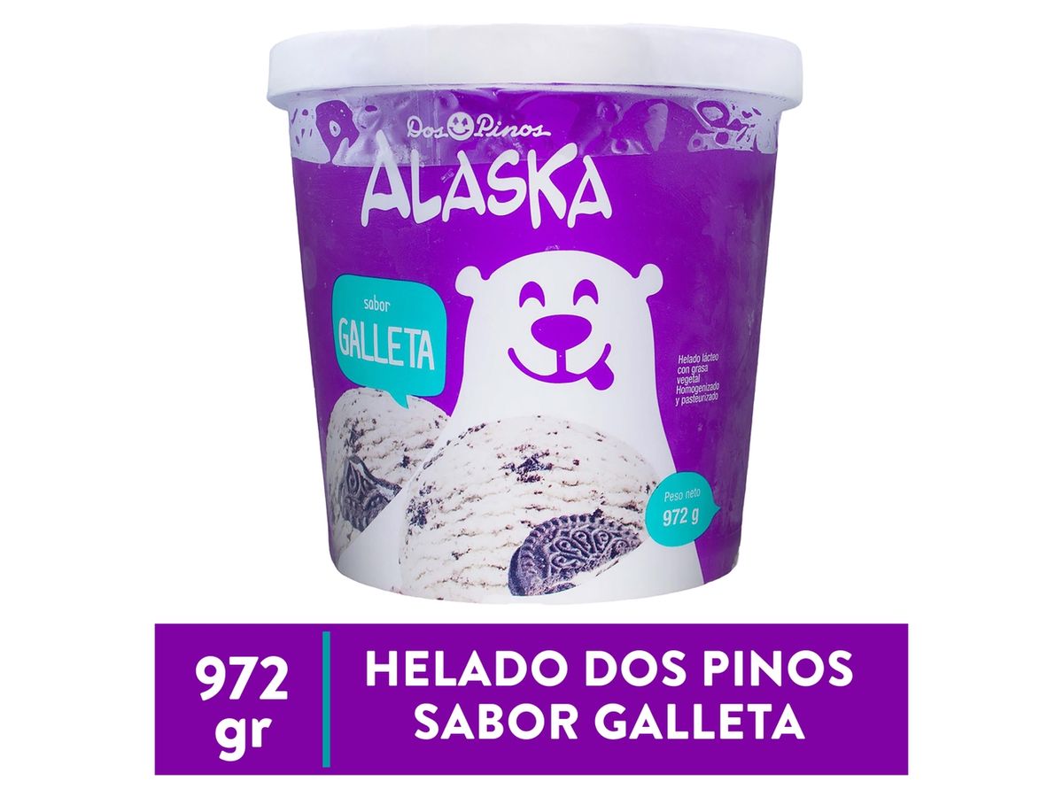 Helado Dos Pinos Alaska galleta - 972 g