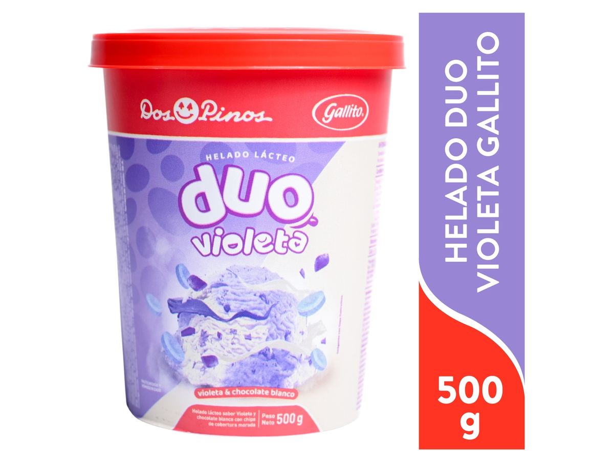 Helado Dos Pinos duo violeta gallito - 500 g