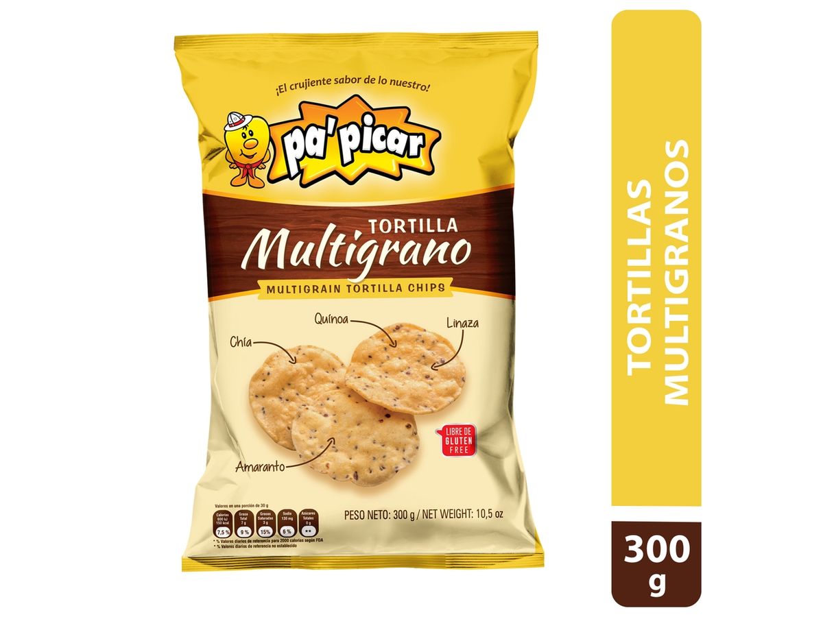 Tortilla pa'picar Multigrano Chía Quinoa Linaza Amaranto - 300 g