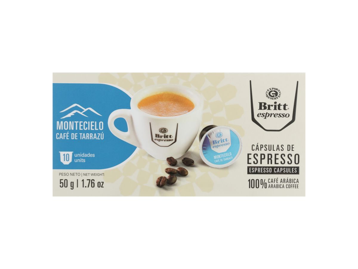Café Britt Cápsulas Espresso Monteci - 50 g