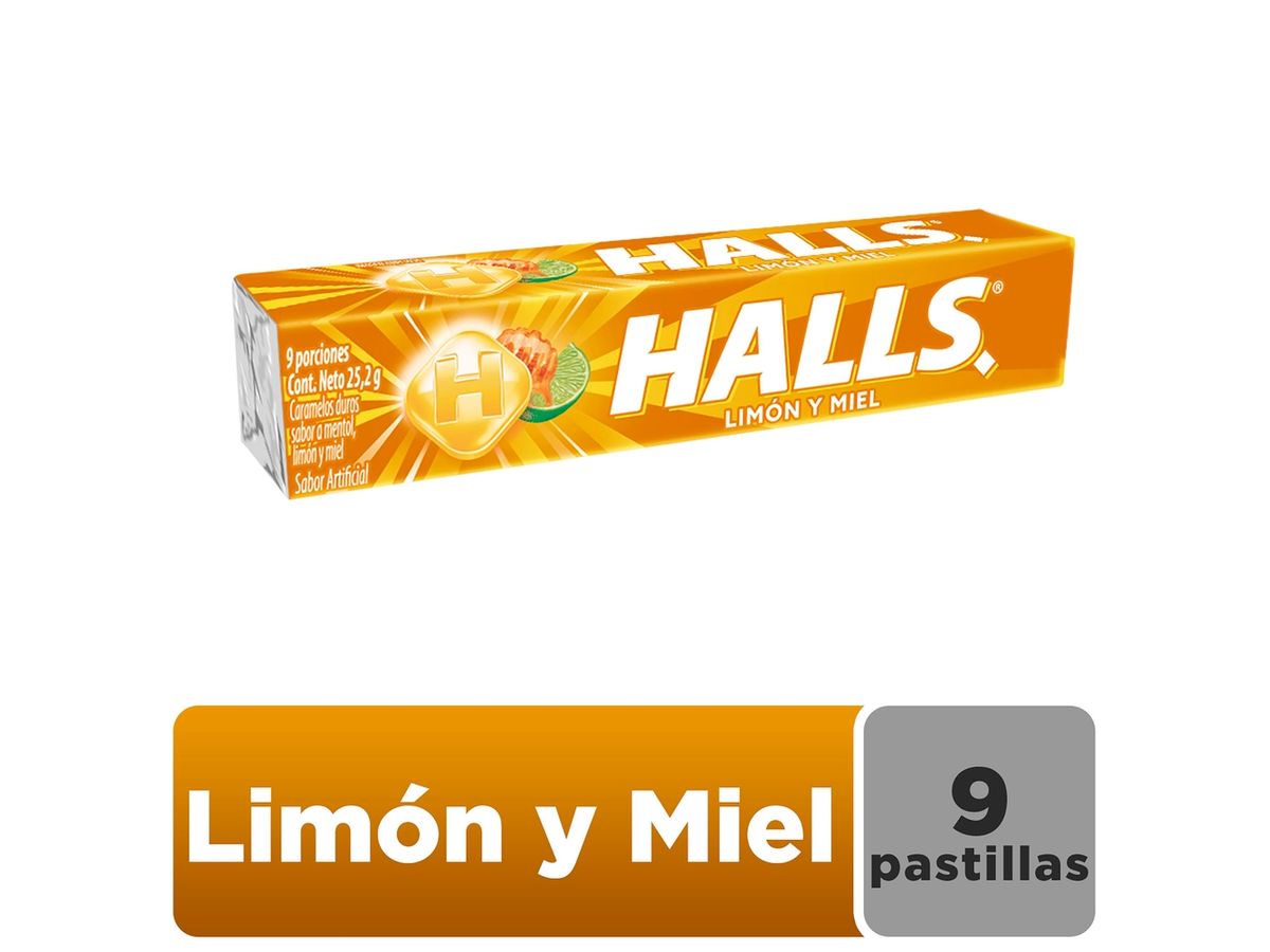 Caramelo Halls Limón Y Miel - 25.2g