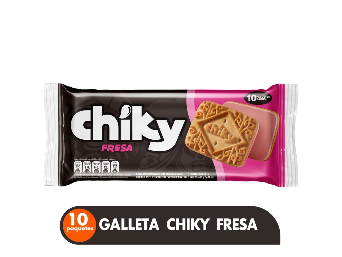 Galleta Chiky Fresa 10 Pack - 400 g