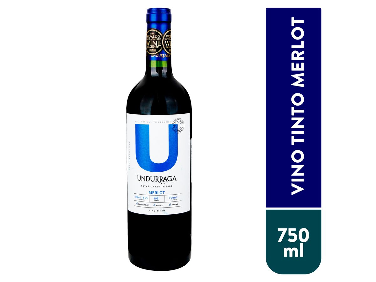 Vino tinto Undurraga merlot - 750 ml