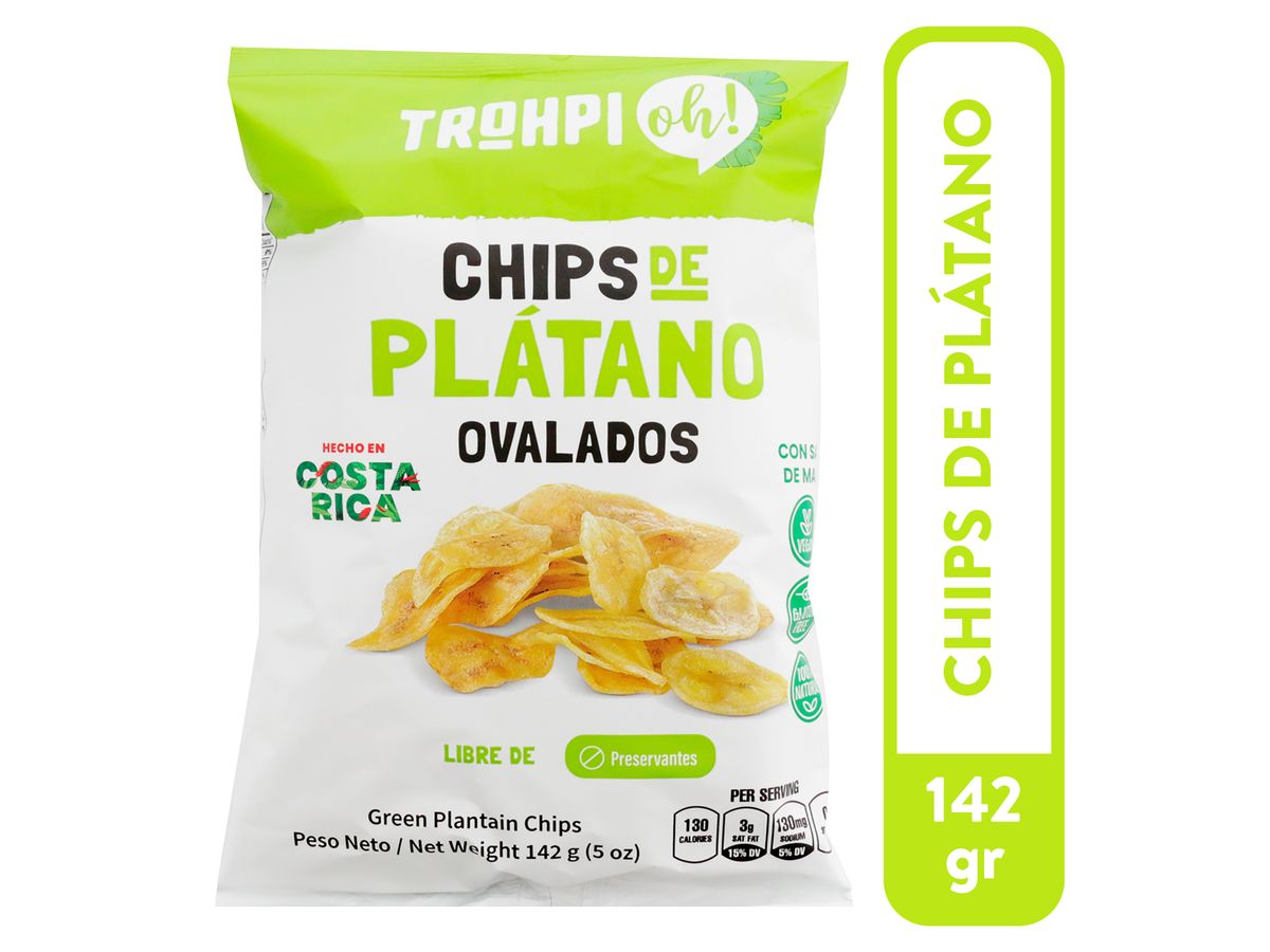 Snack Trohpi Oh! Platano Verde Con Sal - 142 g