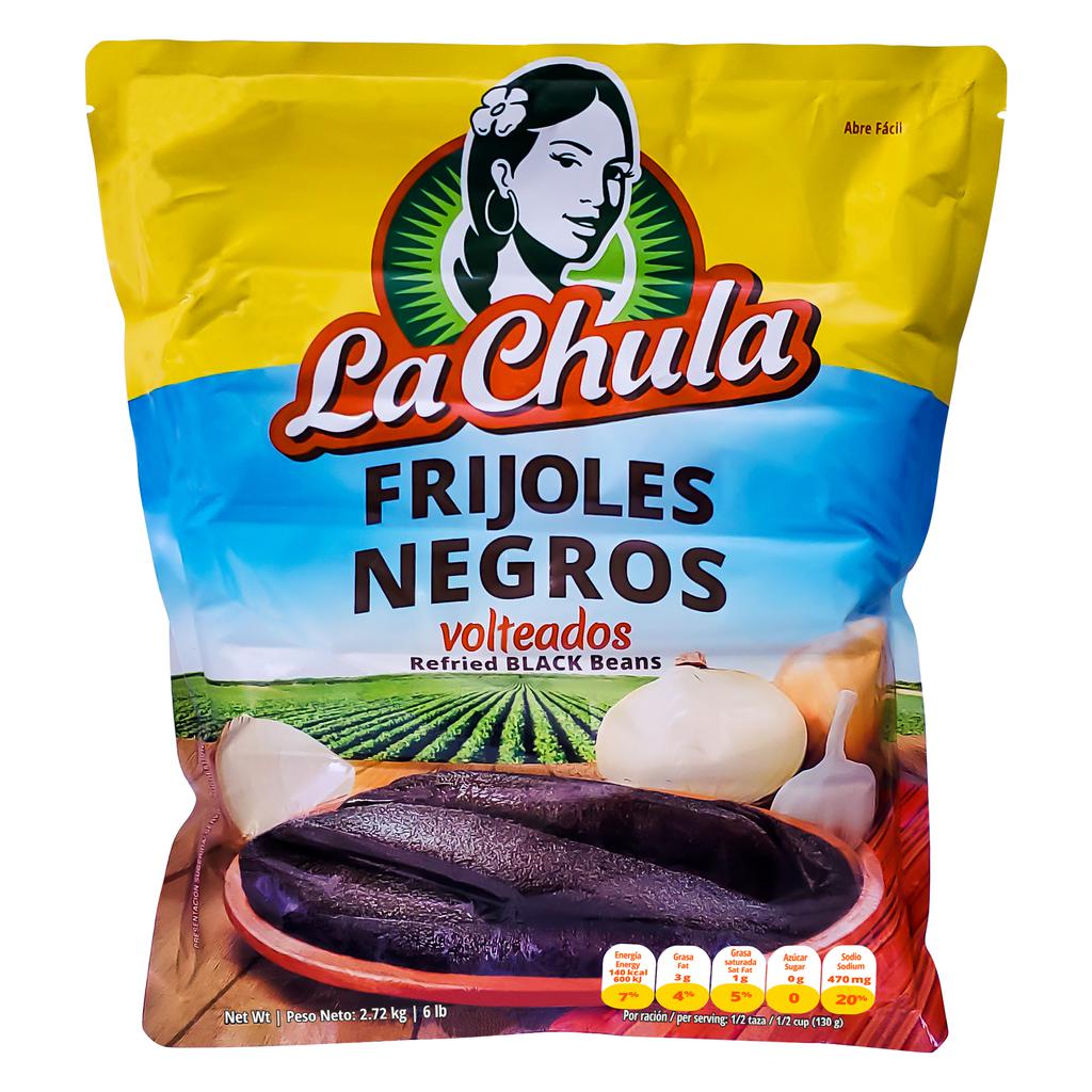 La Chula Frijoles Negros Volteados 2.7 kg