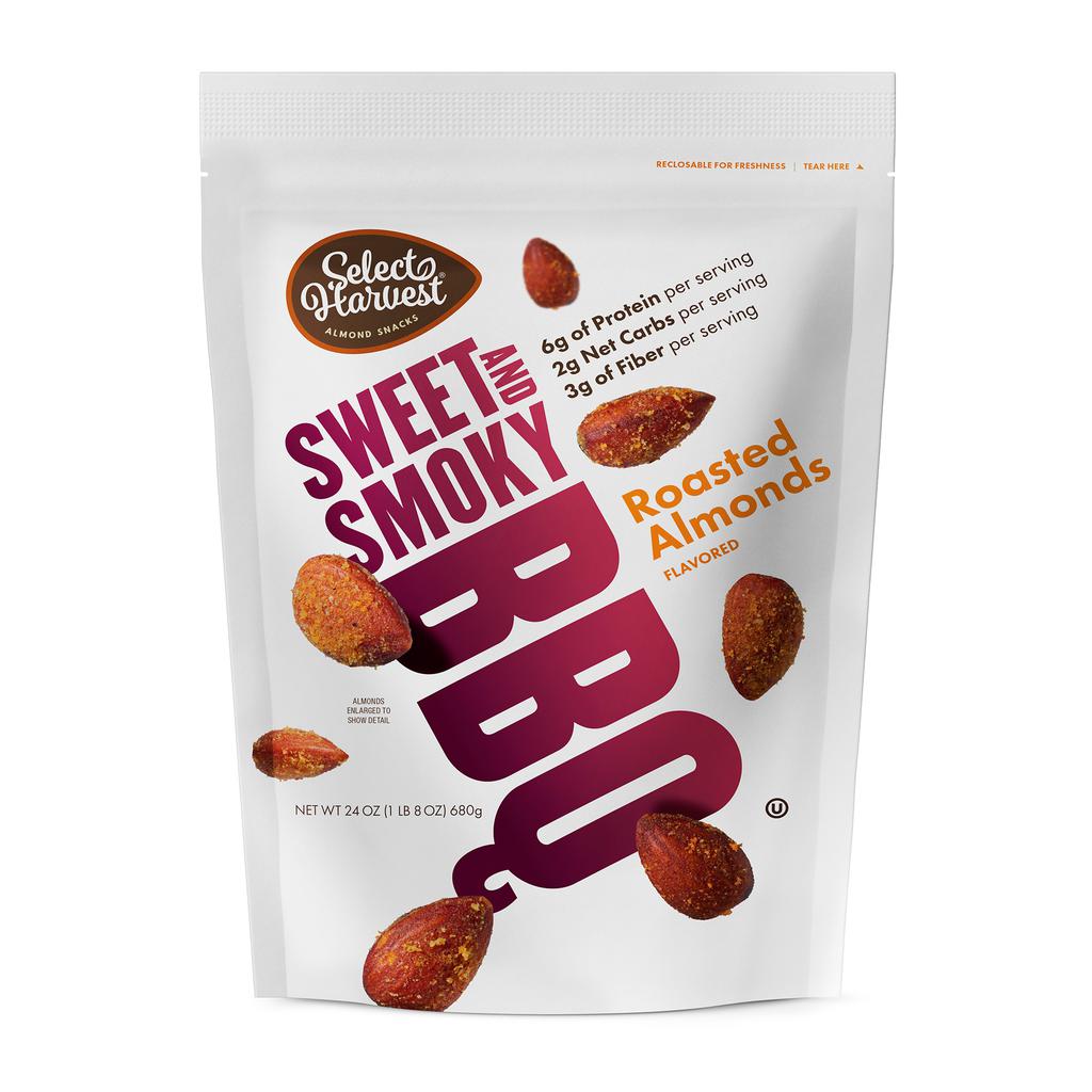 Select Harvest Almendras Tostadas con Sabor a Barbacoa Dulce y Ahumada 680 g / 1.5 lb