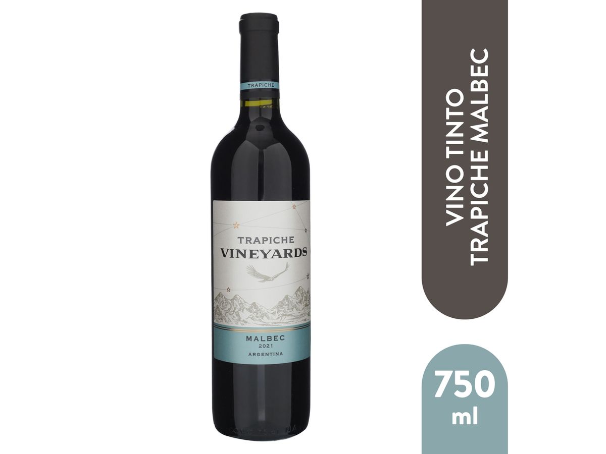 Vino tinto Trapiche vineyards malbec  - 750 ml