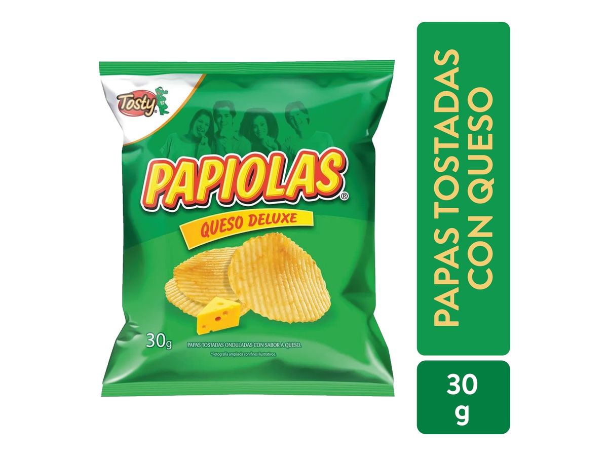 Papa tostada Papiolas sabor queso deluxe - 30 g