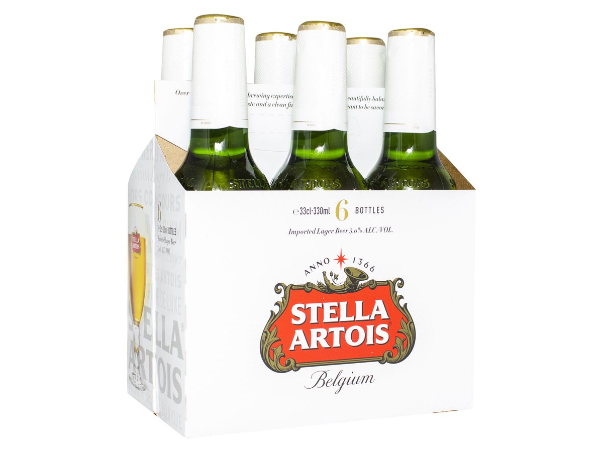 Cerveza Stella Artois botella 6 pack - 1980 ml