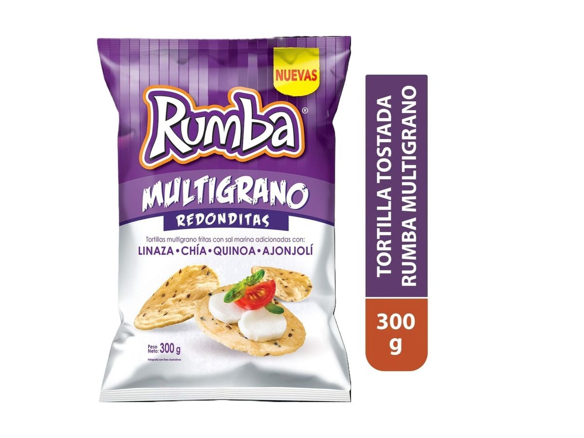 Tortillas tostadas Rumba multigrano redonditas - 300 g