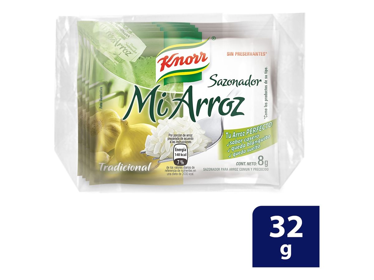 Consomé Knorr Mi Arroz 4 Pack - 32 g