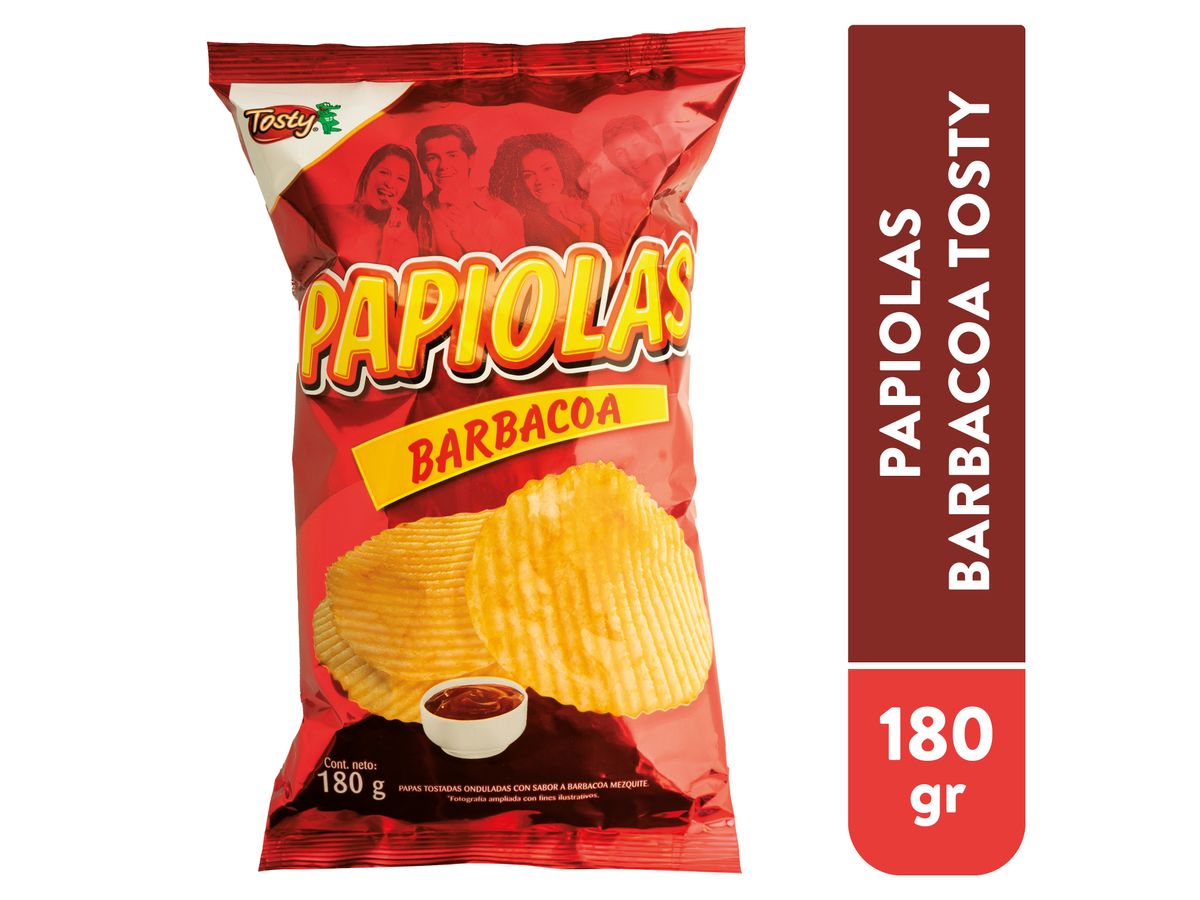 Snacks Tosty Papiolas Barbacoa - 180 g