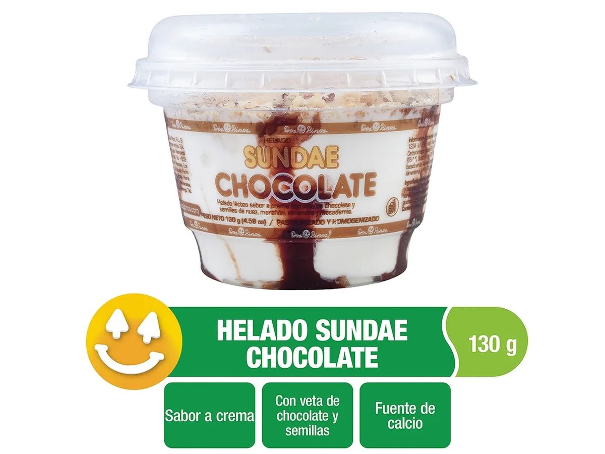 Helado Dos Pinos Sundae Vainilla - 136 g