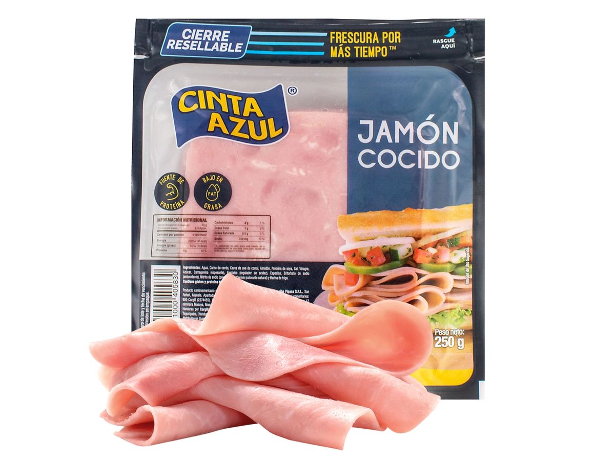 Jamón Cinta Azul Cocido - 250 g