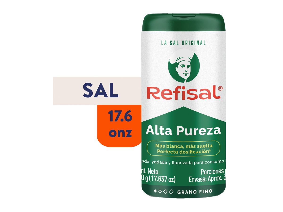 Sal refinada Refisal alta pureza slim - 500 g