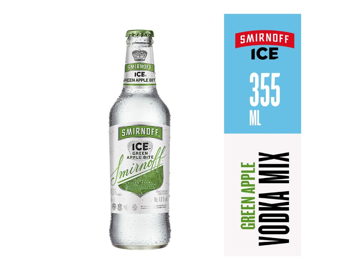 Bebida Saborizada a Base de Vodka Smirnoff Ice Green Apple Botella -355 ml
